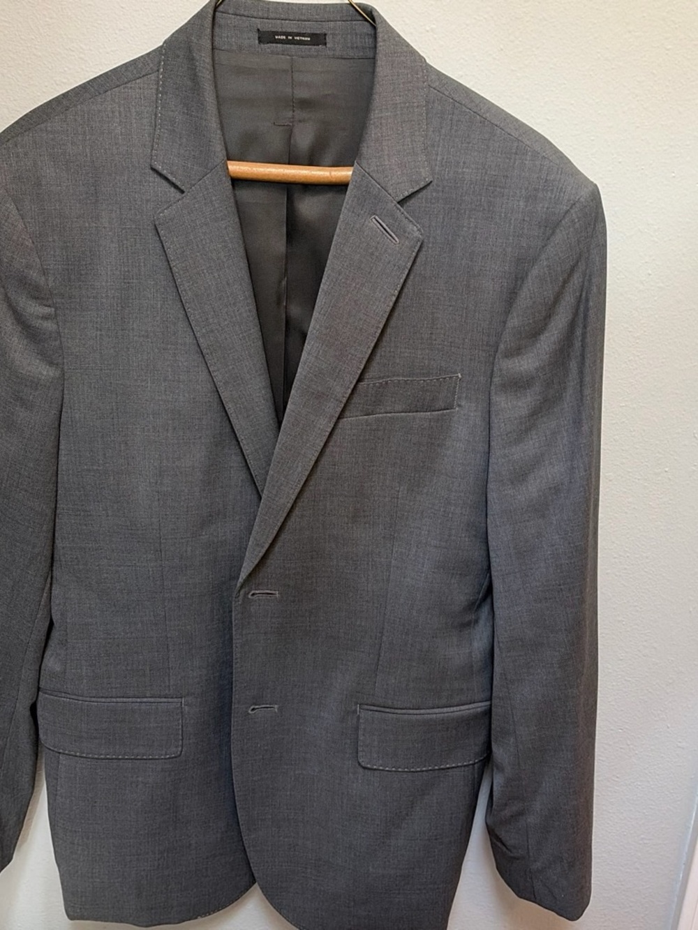 Express Men's Gray Two-Button Suit Blazer